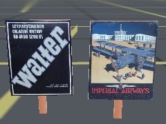 Reklamní tabule Walter a Imperial Airways